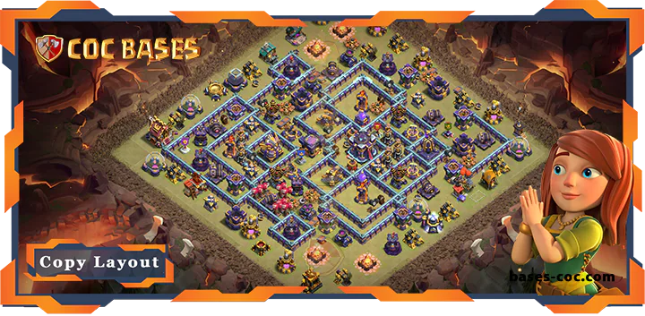 Top Base TH15 with Link, War/CWL, Anti 3 Star Layout – Clash of Clans (224)