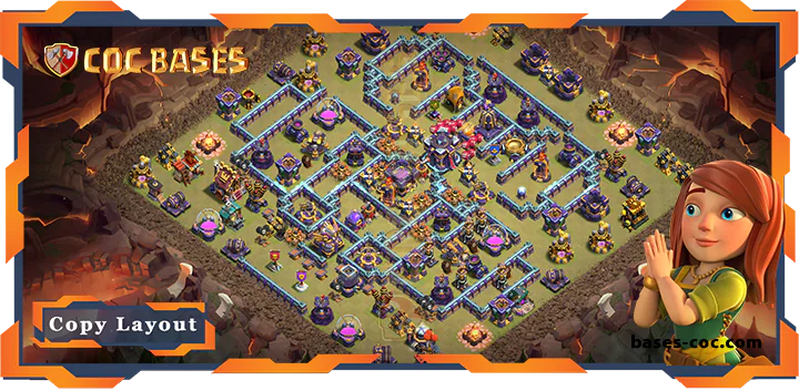Top Base TH15 with Link, War/CWL, Defense Layout – Clash of Clans (162)