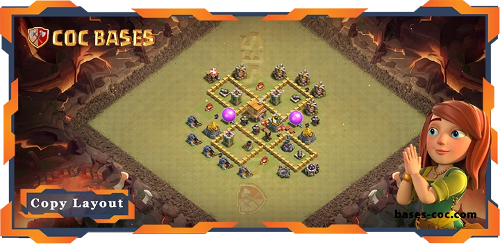 Top Base TH5 with Link, War/CWL, Anti Everything Layout – Clash of Clans (96)