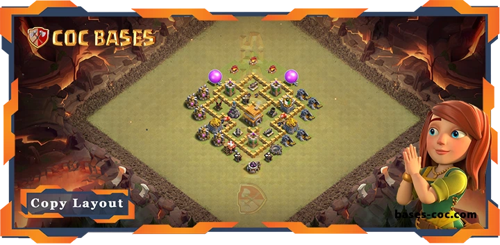 Top Base TH5 with Link, War/CWL, Anti 3 Star, Anti Everything Layout – Clash of Clans (82)