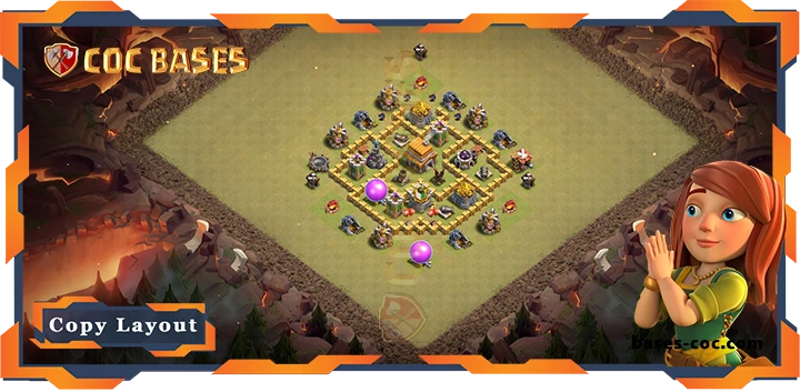 Top Base TH5 with Link, War/CWL, Anti 2 Star Layout – Clash of Clans (89)