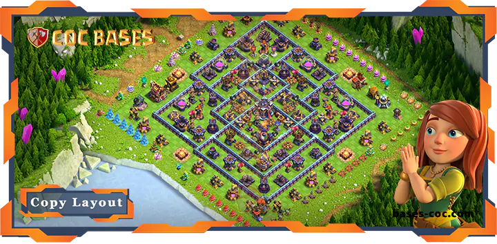 Top Defense Base TH15 with Link, Anti Trophy, Legend League, Hybrid Layout – Clash of Clans (199)