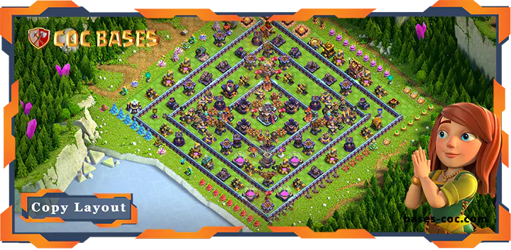 Top Farming Base TH15 with Link, Anti Air/Electro Dragon, Hybrid Layout – Clash of Clans (201)