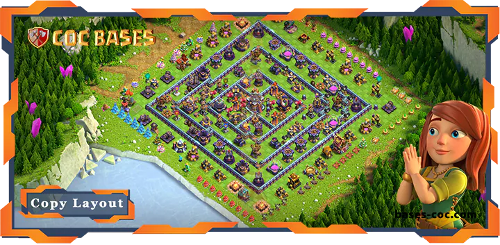 Top Farming Base TH15 with Link, Anti Air/Electro Dragon Layout – Clash of Clans (205)