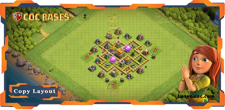 Top Farming Base TH5 with Link, Anti Everything Layout – Clash of Clans (86)