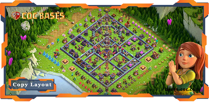 Top Farming Base TH15 with Link, Anti 2 Star Layout – Clash of Clans (207)