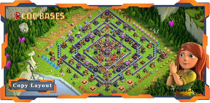 Top Farming Base TH15 with Link, Anti 2 Star Layout – Clash of Clans (164)