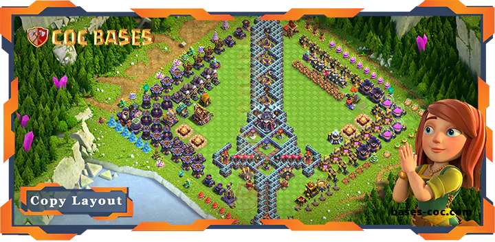 Top Troll Base TH15 with Link, Funny Layout – Clash of Clans (194)