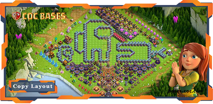 Top Troll Base TH15 with Link, Funny Layout – Clash of Clans (188)