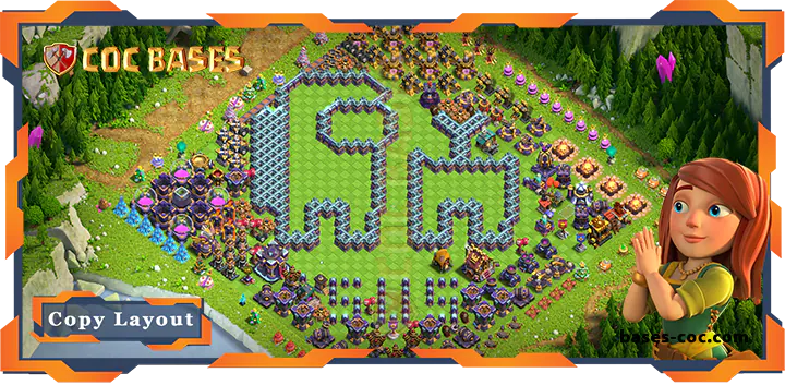 Top Troll Base TH15 with Link, Funny Layout – Clash of Clans (169)