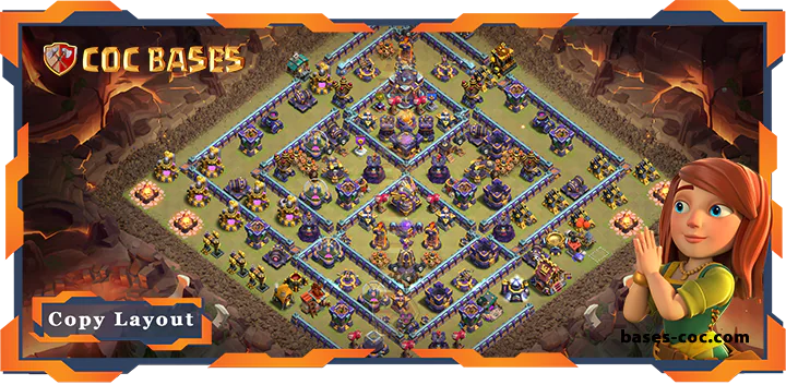 Top War Base TH15 with Link, Anti 3 Star Layout – Clash of Clans (222)