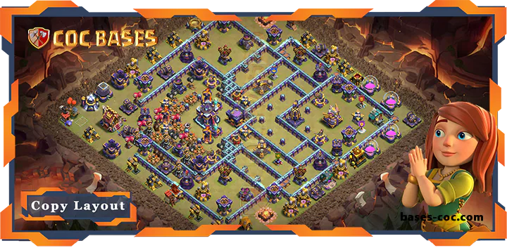 Top War Base TH15 with Link, Anti 2 Star Layout – Clash of Clans (181)