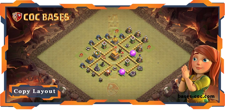 Top War Base TH5 with Link, Defense Layout – Clash of Clans (94)