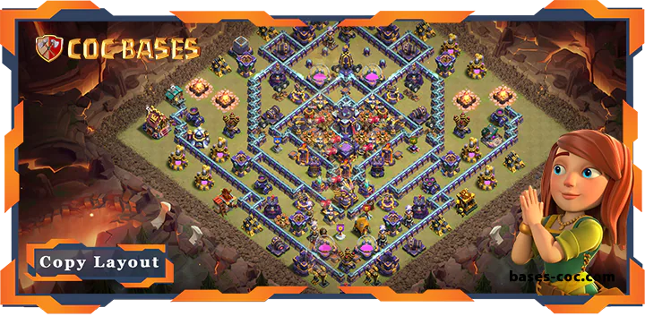 Top War Base TH15 with Link, Anti 3 Star, Anti Everything Layout – Clash of Clans (198)