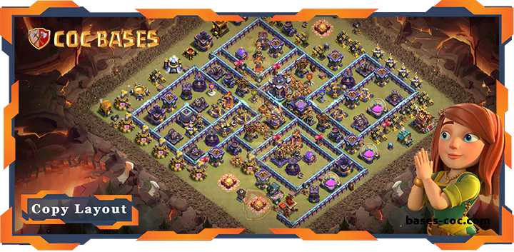 Top War Base TH15 with Link, Anti 3 Star Layout – Clash of Clans (165)