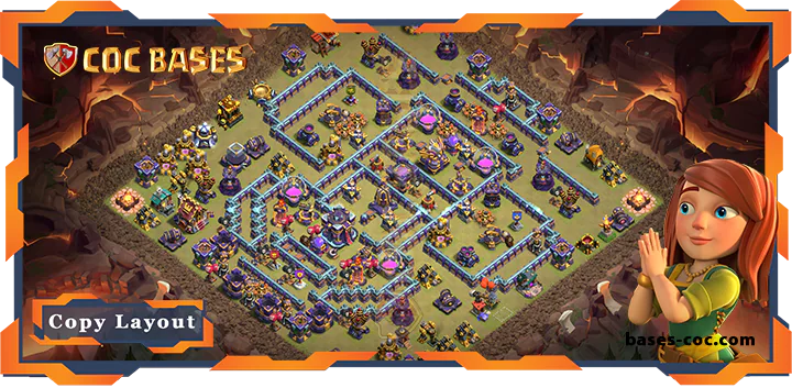 Top War Base TH15 with Link, Anti 2 Star Layout – Clash of Clans (158)