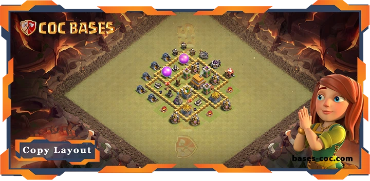 Top War Base TH5 with Link, Anti 3 Star, Hybrid Layout – Clash of Clans (104)