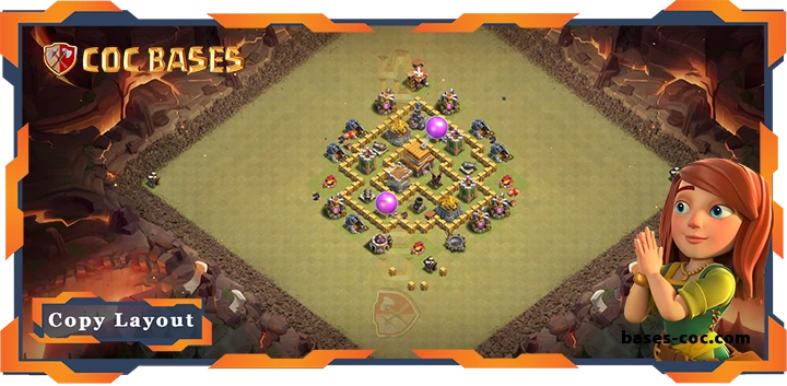 Top War Base TH5 with Link, Hybrid, Defense Layout – Clash of Clans (61)