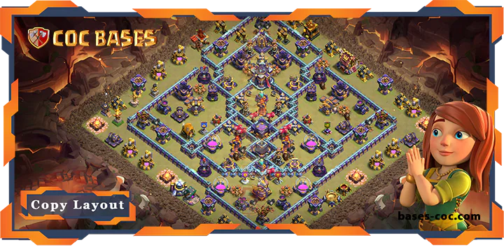 Top War Base TH15 with Link, Legend League, Hybrid, Defense Layout – Clash of Clans (202)