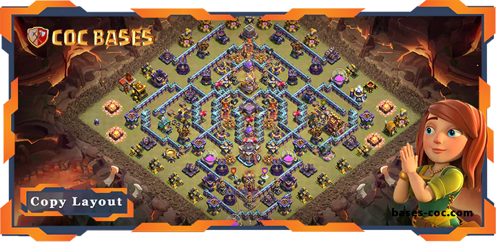 Top War Base TH15 with Link, Anti 3 Star Layout – Clash of Clans (161)