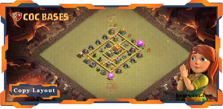 Top War Base TH5 with Link, Anti 3 Star Layout – Clash of Clans (79)