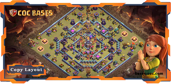 Top War Base TH15 with Link, Hybrid, Defense Layout – Clash of Clans (182)