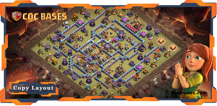 Top War Base TH15 with Link, Anti Everything, Defense Layout – Clash of Clans (159)