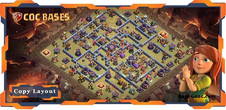 Top War Base TH15 with Link, Defense Layout – Clash of Clans (154)