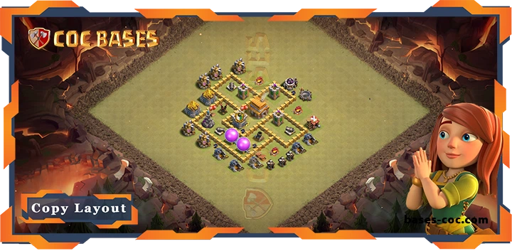 Top War Base TH5 with Link, Anti 3 Star Layout – Clash of Clans (99)