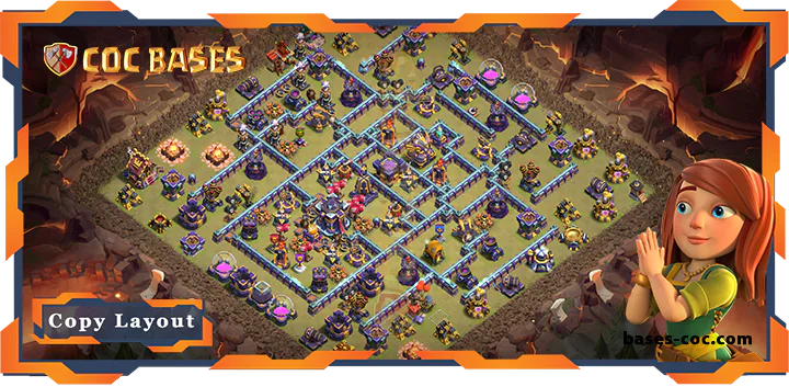 Top War Base TH15 with Link, Anti 3 Star Layout – Clash of Clans (173)