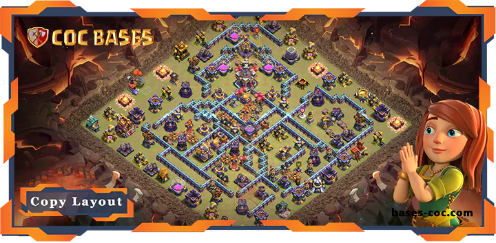 Top War Base TH15 with Link, Defense Layout – Clash of Clans (177)