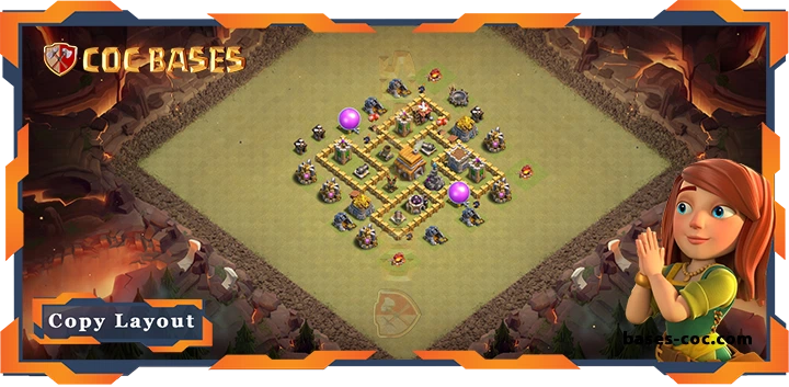 Top War Base TH5 with Link, Anti 2 Star, Anti Everything Layout – Clash of Clans (67)
