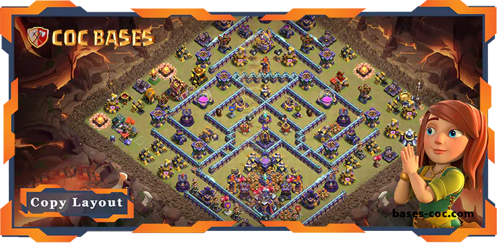 Top War Base TH15 with Link, Anti Everything, Defense Layout – Clash of Clans (178)