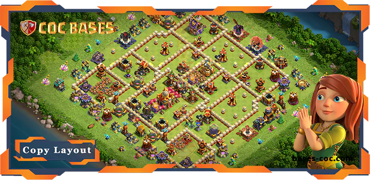 Top Anti Everything Base TH16 with Link, Anti 3 Star Layout – Clash of Clans (104)