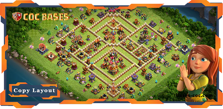 Top Anti trophy Base TH16 with Link, Defence Layout – Clash of Clans (90)
