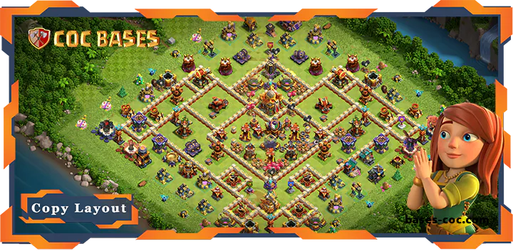 Top Base TH16 with Link, Anti 3 Star, Anti Everything Layout – Clash of Clans (111)
