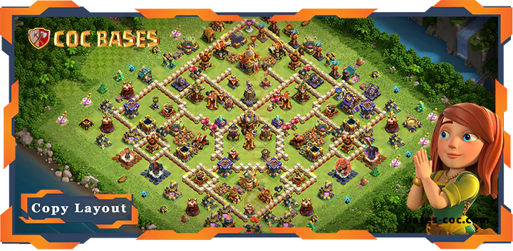 Top Base TH16 with Link, Anti 3 Star, Anti Everything Layout – Clash of Clans (123)
