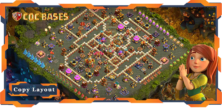 Top Base TH16 with Link, War/CWL, Anti 3 Star, Anti Everything Layout – Clash of Clans (76)