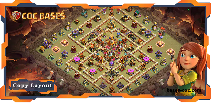 Top Base TH16 with Link, War/CWL, Anti 3 Star Layout – Clash of Clans (78)