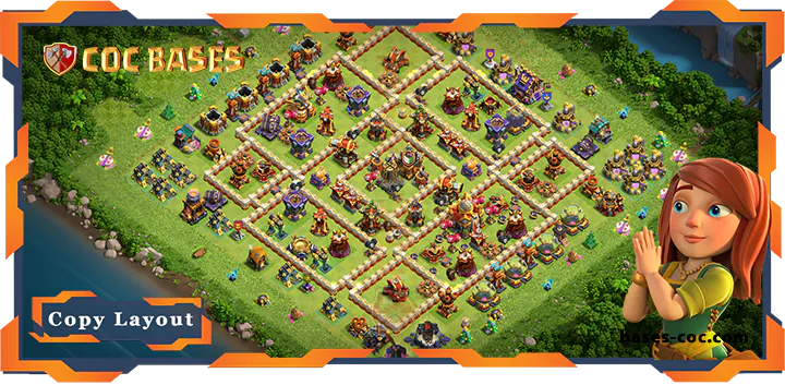 Top Defence Base TH16 with Link, Anti Trophy Layout – Clash of Clans (121)
