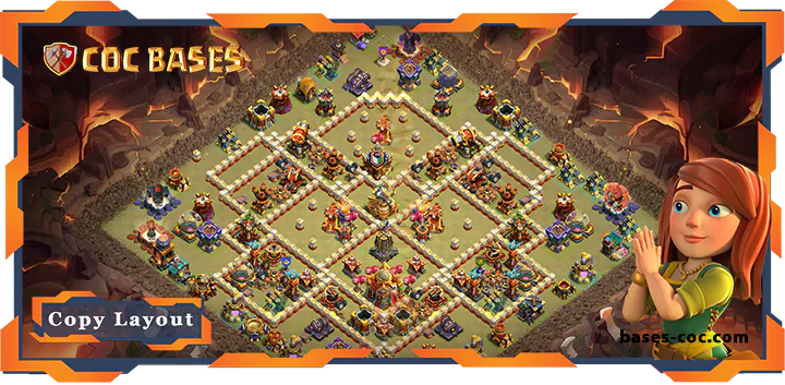 Top Defence Base TH16 with Link, War/CWL, Anti Everything Layout – Clash of Clans (119)
