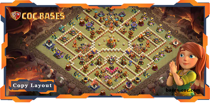 Top Defence Base TH16 with Link, War/CWL, Anti Everything Layout – Clash of Clans (99)