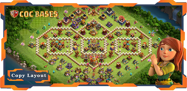 Top Defense Base TH16 with Link, Anti Trophy Layout – Clash of Clans (94)