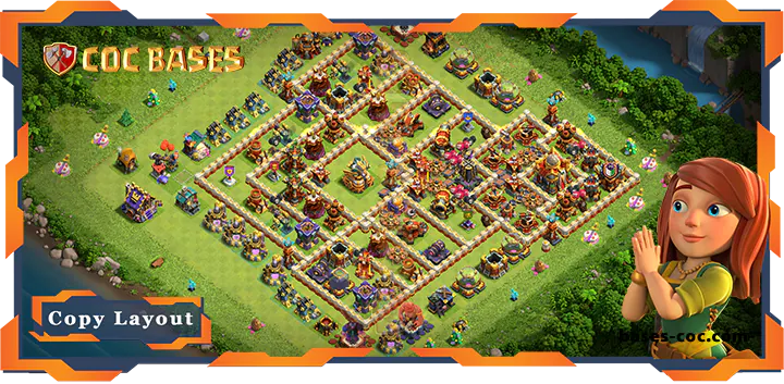 Top Defense Base TH16 with Link, Anti Trophy Layout – Clash of Clans (95)