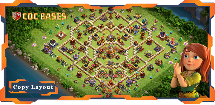 Top Farming Base TH16 with Link, Hybrid, Anti 3 Star Layout – Clash of Clans (124)