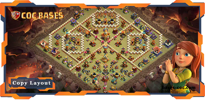 Top War Base TH16 with Link, Defence Layout – Clash of Clans (80)