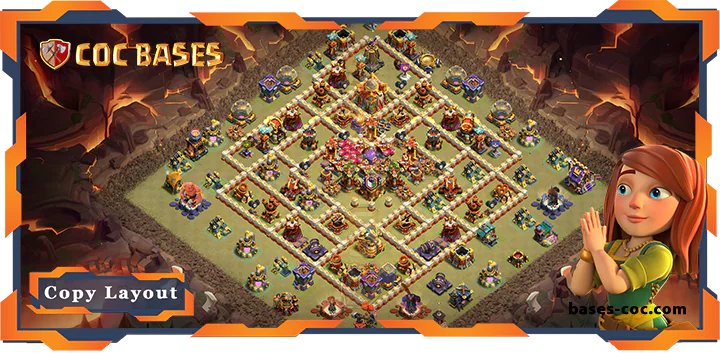 Top War Base TH16 with Link, Anti 3 Star Layout – Clash of Clans (122)
