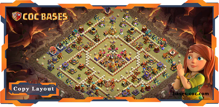 Top War Base TH16 with Link, Defence Layout – Clash of Clans (105)