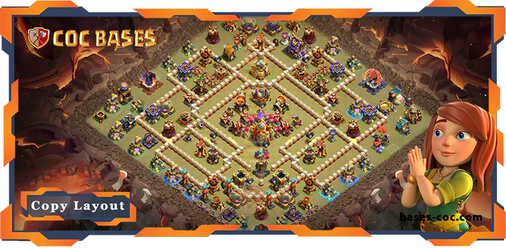 Top War Base TH16 with Link, Leagend League, Anti 2 Star Layout – Clash of Clans (91)