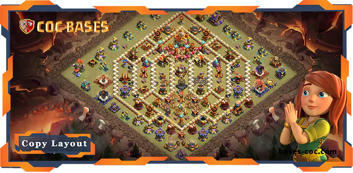 Top War Base TH16 with Link, Anti 3 Star Layout – Clash of Clans (85)